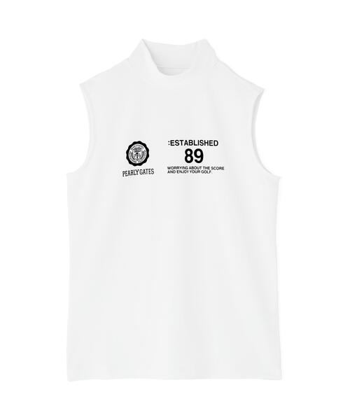 PEARLY GATES(パーリーゲイツ)の「【PEARLY GATES】FD40/-FD100dベア擬似メッシュスリーブレスハイネックカットソー(Tシャツ/カットソー・レディース・ホワイト/ネイビー・MEDIUM/X-SMALL)」の20枚目の写真