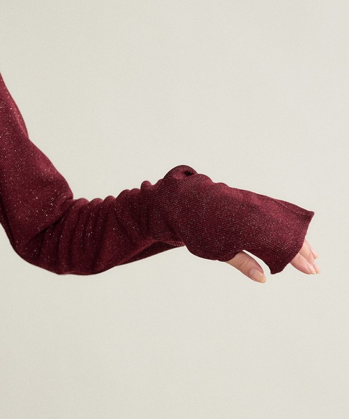 mideal(マイディール)の「design rib tops / デザインリブトップス(Tシャツ/カットソー・レディース・アイボリー/グレー/ブラウン/ボルドー・FREE)」の22枚目の写真
