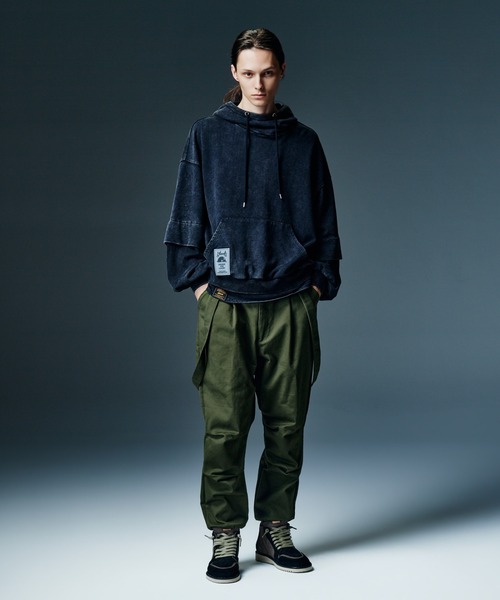 glamb（グラム）の「Suspender Sarouel Pants / サスペンダーサルエルパンツ（その他パンツ・メンズ・ブラック/カーキ・S/M/L）」の7枚目の写真