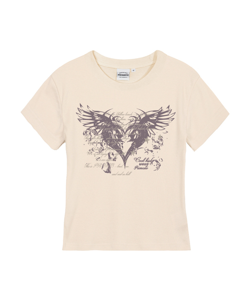 PRIMATE(プライメイト)の「BRESS レディース スリムフィット 半袖Tシャツ 7 COLORS(Tシャツ/カットソー・レディース・ラベンダー/ライトブルー/カーキ/ホワイト/クリーム/チャコール/ブラック・LARGE/MEDIUM/SMALL)」の4枚目の写真