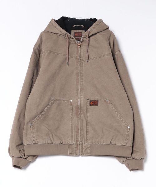 VOLCOM(ボルコム)の「VOLCOM/ボルコム アウター フードジャケット 中綿 ジップアップ パーカー BG052798(その他アウター・メンズ・ダークベージュ/ブラック・M/L/XL)」の1枚目の写真