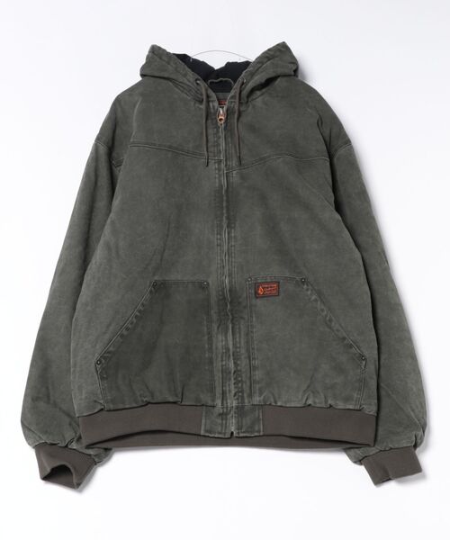 VOLCOM(ボルコム)の「VOLCOM/ボルコム アウター フードジャケット 中綿 ジップアップ パーカー BG052798(その他アウター・メンズ・ダークベージュ/ブラック・M/L/XL)」の2枚目の写真