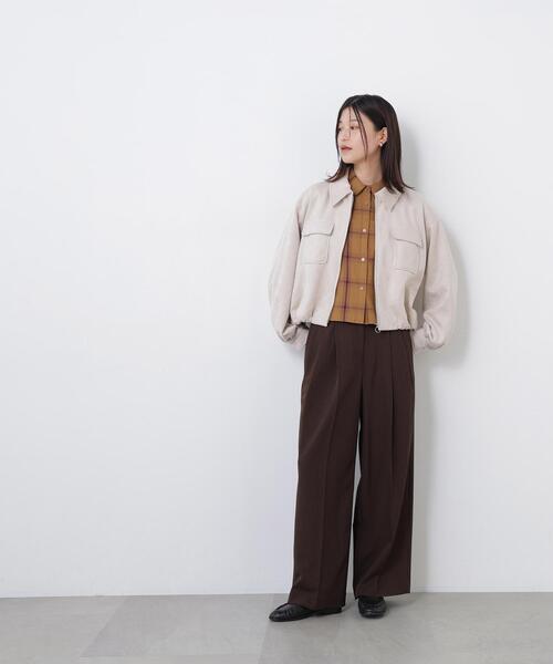 N.(N. Natural Beauty Basic)(エヌエヌナチュラルビューティーベーシック)の「フェイクスエードステンカラーブルゾン(ブルゾン・レディース・ベージュ/キャメル・FREE)」の18枚目の写真