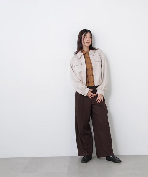 N.(N. Natural Beauty Basic)(エヌエヌナチュラルビューティーベーシック)の「フェイクスエードステンカラーブルゾン(ブルゾン・レディース・ベージュ/キャメル・FREE)」の20枚目の写真