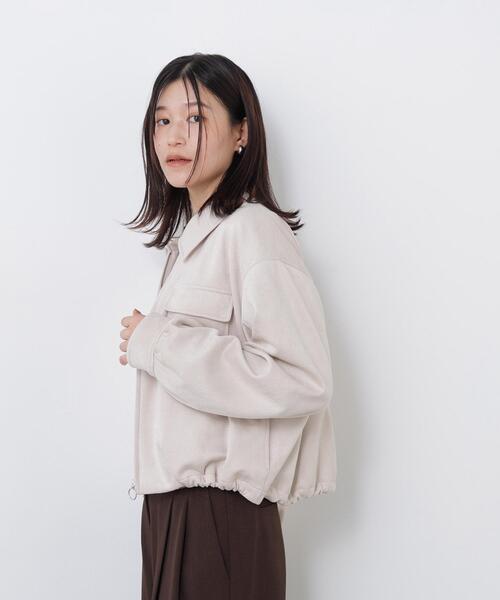 N.(N. Natural Beauty Basic)(エヌエヌナチュラルビューティーベーシック)の「フェイクスエードステンカラーブルゾン(ブルゾン・レディース・ベージュ/キャメル・FREE)」の21枚目の写真