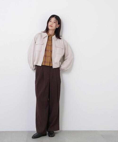 N.(N. Natural Beauty Basic)(エヌエヌナチュラルビューティーベーシック)の「フェイクスエードステンカラーブルゾン(ブルゾン・レディース・ベージュ/キャメル・FREE)」の22枚目の写真