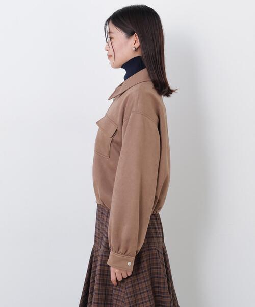 N.(N. Natural Beauty Basic)(エヌエヌナチュラルビューティーベーシック)の「フェイクスエードステンカラーブルゾン(ブルゾン・レディース・ベージュ/キャメル・FREE)」の8枚目の写真