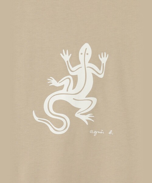 agnes b.(アニエスベー)の「メンズ アイコニック コットン 半袖 Tシャツ "Lezard"(Tシャツ/カットソー・メンズ・ブラウン・1/2/3)」の6枚目の写真