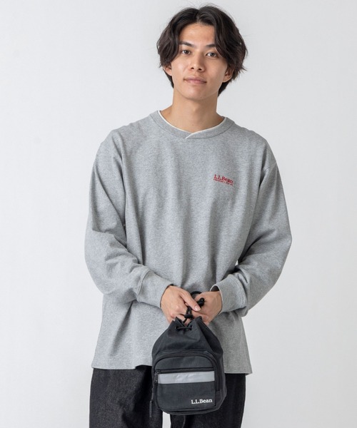 L.L.Bean(エルエルビーン)の「ビニロン/コットン・ドローストリング・ポーチ(ショルダーバッグ・レディース・ブラック/カーキブラウン/グリーン・ONE SIZE)」の4枚目の写真