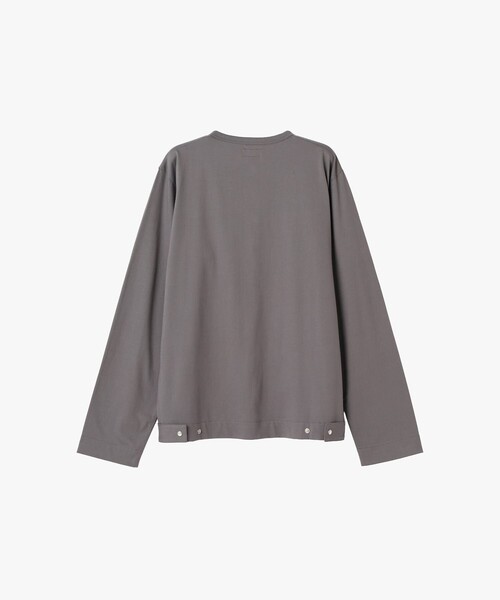 agnes b.（アニエスベー）の「メンズ オーガニックコットン 長袖 カーディガンプレッション（カーディガン/ボレロ・メンズ・グレー・1/2/3）」の2枚目の写真