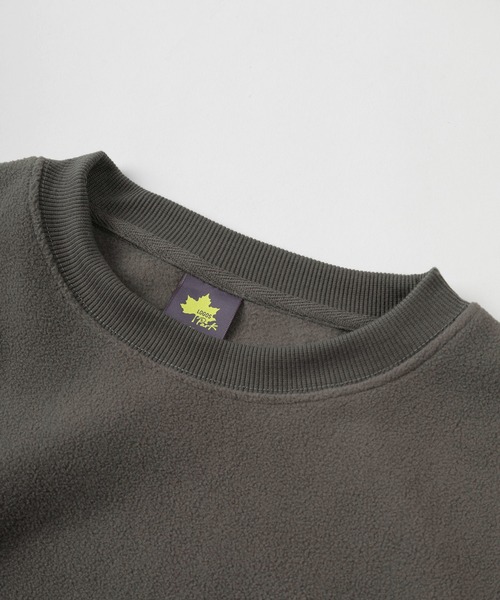 LOGOS（ロゴス）の「【71】【LOGOS/ロゴス】フリース リブ使い トレーナー/防寒 ワンポイント刺繍 スウェット/プルオーバー/クルーネック/ビッグシルエット/レディース（スウェット・レディース・ブラウン/ブラック/ピンク・M/XL/L）」の5枚目の写真