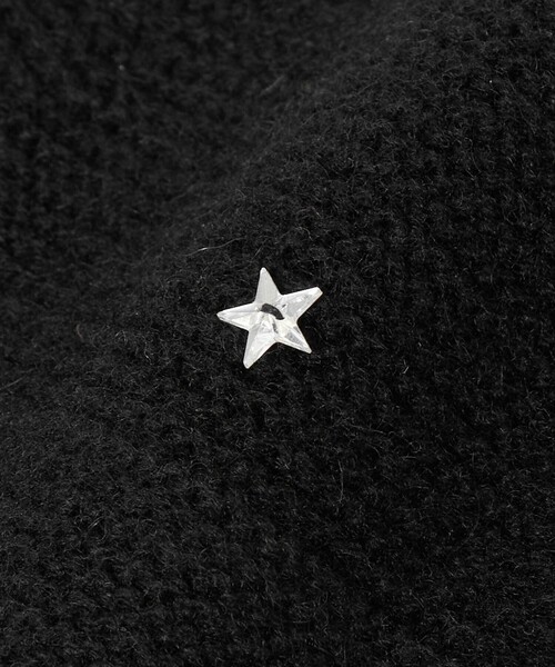 UNITED ARROWS(ユナイテッドアローズ)の「スタービジュー ビーニー(ニットキャップ/ビーニー・レディース・ブラック/ダークグレー・FREE)」の4枚目の写真