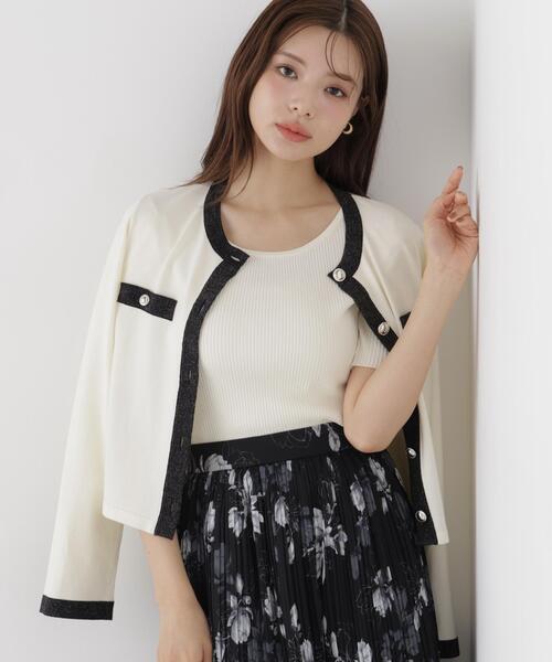 PROPORTION BODY DRESSING(プロポーションボディドレッシング)の「バイカラーアンサンブルニット / 1216270905(アンサンブル・レディース・ホワイト/ブラック/ピンク・MEDIUM/SMALL)」の9枚目の写真