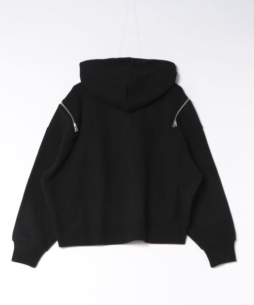 ALLSAINTS（オールセインツ）の「CIARA OVERSIZED ZIP DETAIL HOODIE | CIARA オーバーサイズ ジップ ディテール フーディー（パーカー・レディース・ブラック・XS）」の7枚目の写真