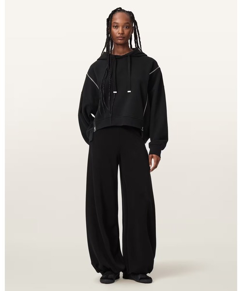 ALLSAINTS（オールセインツ）の「CIARA OVERSIZED ZIP DETAIL HOODIE | CIARA オーバーサイズ ジップ ディテール フーディー（パーカー・レディース・ブラック・XS）」の2枚目の写真