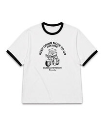 BEMIGHTY（ビーマイティー）の「バイクベアオーバーサイズリンガー半袖Tシャツ（Tシャツ/カットソー）」