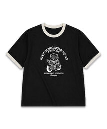 BEMIGHTY（ビーマイティー）の「バイクベアオーバーサイズリンガー半袖Tシャツ（Tシャツ/カットソー）」