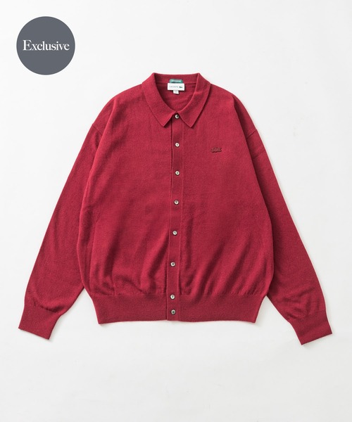 LACOSTE（ラコステ）の「『別注』LACOSTE×URBAN RESEARC　KNIT POLO CARDIGAN（ニット/セーター・メンズ・レッド系その他/ホワイト系その他/インディゴブルー・3/5/4）」の3枚目の写真