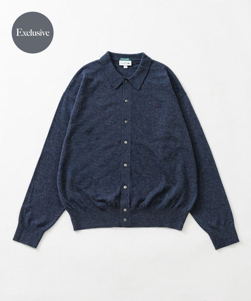 LACOSTE（ラコステ）の「『別注』LACOSTE×URBAN RESEARC　KNIT POLO CARDIGAN（ニット/セーター・メンズ・レッド系その他/ホワイト系その他/インディゴブルー・3/5/4）」の2枚目の写真