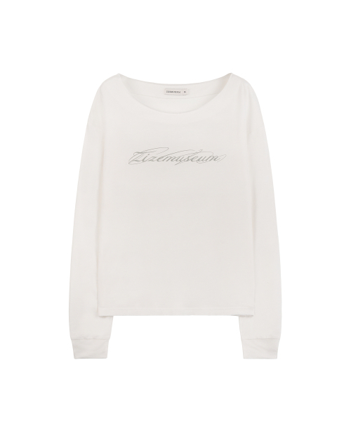 ZIZEMUSEUM(ジゼミュージアム)の「ワンショルダーシアーロングスリーブ(ホワイト)(Tシャツ/カットソー・レディース・その他・OS)」の2枚目の写真