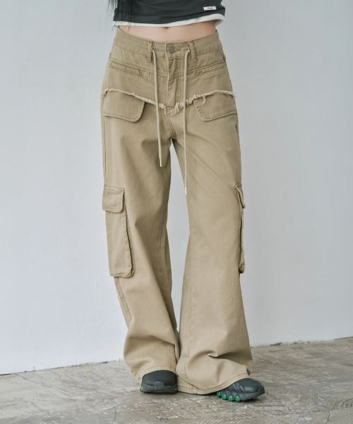WAARFORWOMAN(ワール・フォー・ウーマン)の「W1155 ダイング剤カーゴパンツ_カーキ(その他パンツ・レディース・その他・SMALL/MEDIUM/LARGE)」の5枚目の写真