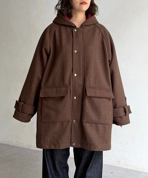 CPCM(シーピーシーエム)の「配色ヘリンボーンコート(その他アウター・メンズ・ブラウン/ブラック・MEDIUM/LARGE)」の7枚目の写真