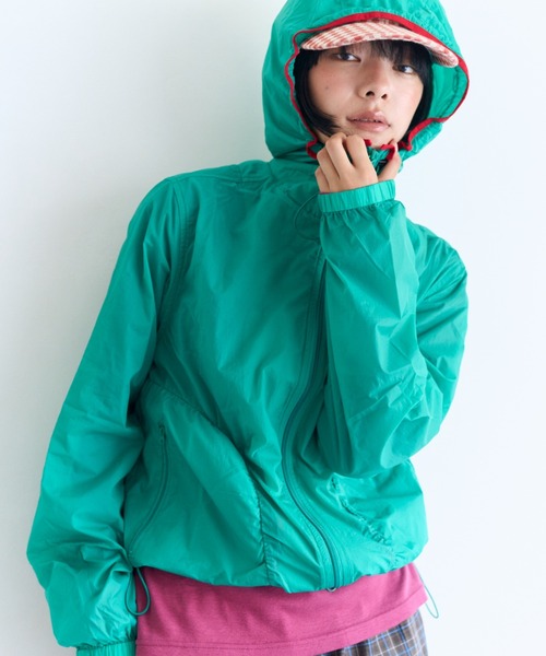 common gull products.(コモンガルプロダクツ)の「駆け込みシアージャケット(ナイロンジャケット・レディース・アイボリー/ミント/レッド系/ブラウン系・MEDIUM/SMALL/LARGE)」の21枚目の写真
