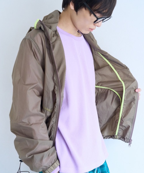common gull products.(コモンガルプロダクツ)の「駆け込みシアージャケット(ナイロンジャケット・レディース・アイボリー/ミント/レッド系/ブラウン系・MEDIUM/SMALL/LARGE)」の15枚目の写真