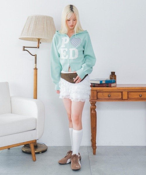WEGO（ウィゴー）の「WEGO/【26年秋冬新作】グラフィックニットZIPパーカー（パーカー・レディース・ブラウン/ネイビー・FREE）」の22枚目の写真