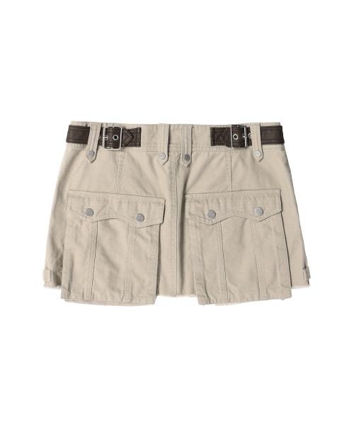 THEVINYLHOUSE(ザバイニルハウス)の「UTILITY SADDLE MICRO SKIRT(W) BEIGE(スカート・レディース・その他・SMALL/MEDIUM/LARGE)」の2枚目の写真