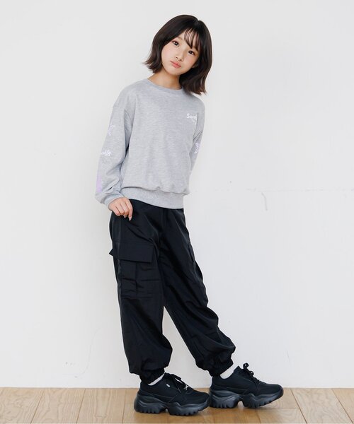algy(アルジー)の「【puchily プチプラライン】フラップネームカーゴパンツ(カーゴパンツ・キッズ・ピンク/ブラウン/サックスブルー/ブラック・140/150/120/130/160)」の6枚目の写真