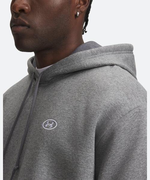 UNDER ARMOUR(アンダーアーマー)の「UAライバルフリース フーディー(ライフスタイル/メンズ)(スウェット・メンズ・グレー×ホワイト・L/M/S/2XL/3XL/XL)」の3枚目の写真
