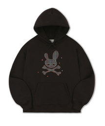 SLEEPY RABBIT アップリケ刺繍フードTシャツ AHP1315(ダークブラウン)