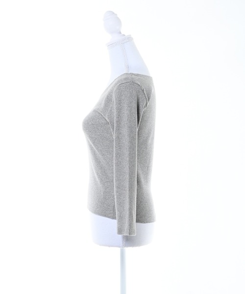 Narcissus(ナルシス)の「【Narcissus】ボートネックリブT / 長袖 カットソー ロンT(Tシャツ/カットソー・レディース・レッド/ブラック/グレー・FREE)」の9枚目の写真