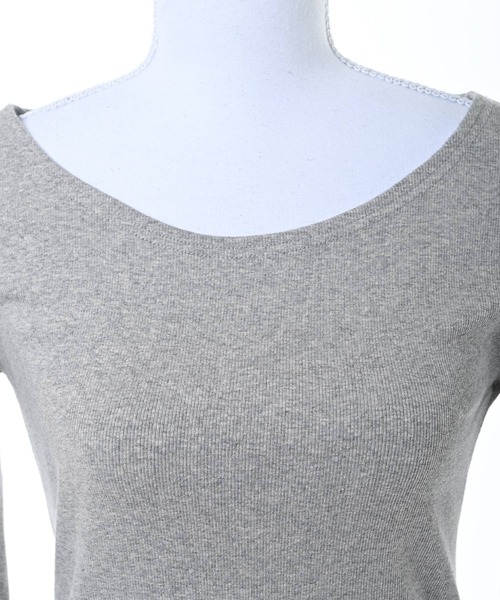 Narcissus(ナルシス)の「【Narcissus】ボートネックリブT / 長袖 カットソー ロンT(Tシャツ/カットソー・レディース・レッド/ブラック/グレー・FREE)」の11枚目の写真