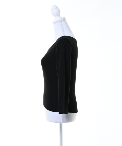 Narcissus(ナルシス)の「【Narcissus】ボートネックリブT / 長袖 カットソー ロンT(Tシャツ/カットソー・レディース・レッド/ブラック/グレー・FREE)」の12枚目の写真
