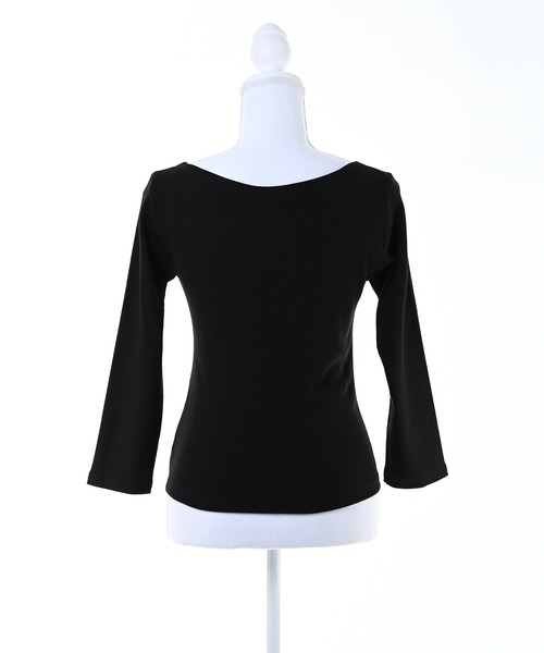 Narcissus(ナルシス)の「【Narcissus】ボートネックリブT / 長袖 カットソー ロンT(Tシャツ/カットソー・レディース・レッド/ブラック/グレー・FREE)」の13枚目の写真