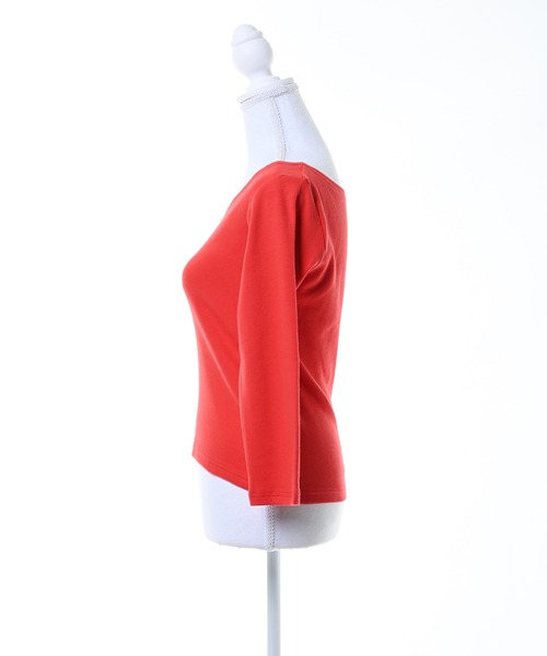Narcissus(ナルシス)の「【Narcissus】ボートネックリブT / 長袖 カットソー ロンT(Tシャツ/カットソー・レディース・レッド/ブラック/グレー・FREE)」の16枚目の写真