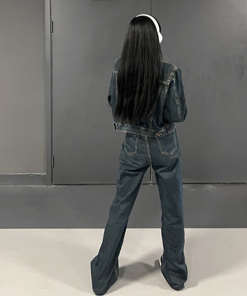 FAVORITO(ファヴォリート)の「デニムトップスパンツセットアップ(セットアップ・レディース・ブルー・S/M/L)」の13枚目の写真