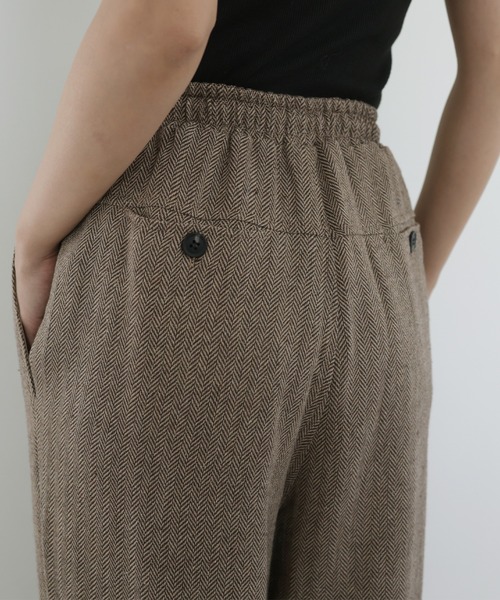 hellam(へラム)の「ヘリンボーンイージーワイドパンツ(その他パンツ・レディース・ブラック/ベージュ/ダークブラウン/ブラウン・FREE)」の16枚目の写真