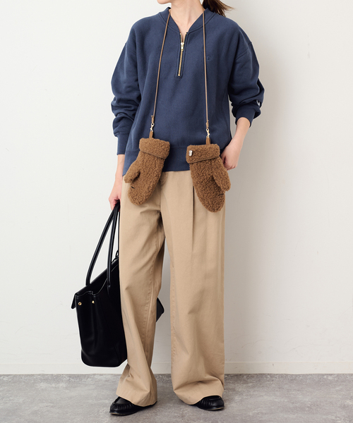 Champion(チャンピオン)の「Champion/チャンピオン SLOBE別注 ハーフジップスウェット(スウェット・レディース・ブラウン/ネイビー/ブラック・FREE)」の7枚目の写真
