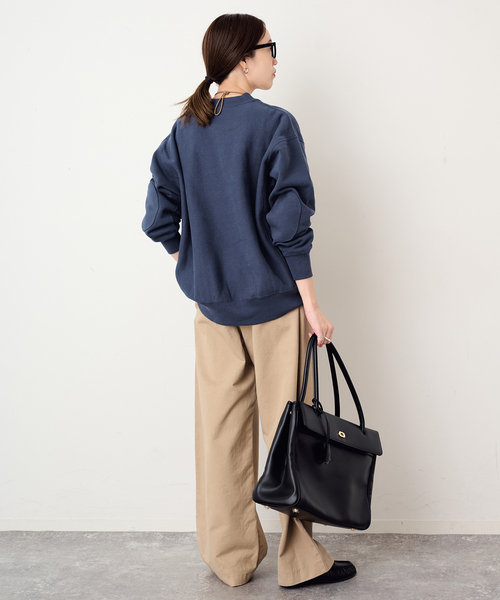 Champion(チャンピオン)の「Champion/チャンピオン SLOBE別注 ハーフジップスウェット(スウェット・レディース・ブラウン/ネイビー/ブラック・FREE)」の9枚目の写真