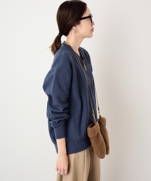 Champion(チャンピオン)の「Champion/チャンピオン SLOBE別注 ハーフジップスウェット(スウェット・レディース・ブラウン/ネイビー/ブラック・FREE)」の13枚目の写真