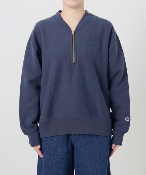 Champion(チャンピオン)の「Champion/チャンピオン SLOBE別注 ハーフジップスウェット(スウェット・レディース・ブラウン/ネイビー/ブラック・FREE)」の15枚目の写真