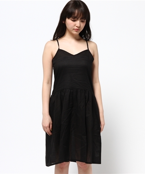 MOUSSY（マウジー）の「COTTON LONG CAMI DRESS（ワンピース・レディース・グレー/ブラック/ホワイト・FREE）」の8枚目の写真