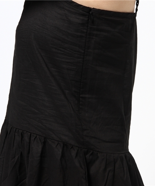 MOUSSY（マウジー）の「COTTON LONG CAMI DRESS（ワンピース・レディース・グレー/ブラック/ホワイト・FREE）」の4枚目の写真