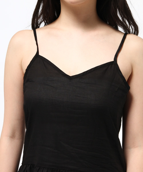 MOUSSY（マウジー）の「COTTON LONG CAMI DRESS（ワンピース・レディース・グレー/ブラック/ホワイト・FREE）」の12枚目の写真