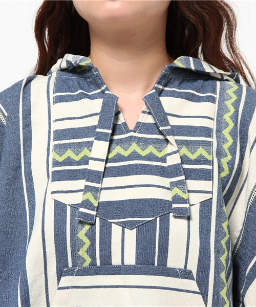 X-girl(エックスガール)の「【mini掲載】MEXICAN PONCHO /ポンチョ/メキシカン/トップス(その他トップス・レディース・ブルー/ホワイト・ONE SIZE)」の10枚目の写真