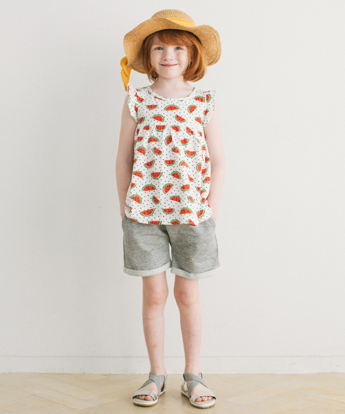 GLOBAL WORK（グローバルワーク）の「キッズ【吸水速乾】ドライソウガラチュニックノースリーブ/712353（Tシャツ/カットソー・キッズ・グレー/ホワイト/ホワイト系その他・SMALL/MEDIUM/X-LARGE/LARGE）」の11枚目の写真