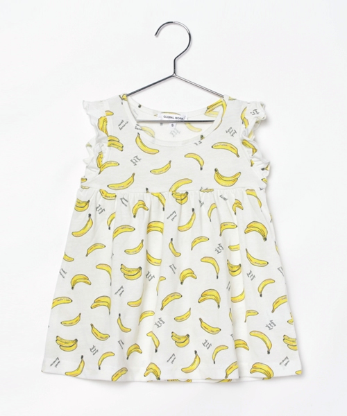 GLOBAL WORK（グローバルワーク）の「キッズ【吸水速乾】ドライソウガラチュニックノースリーブ/712353（Tシャツ/カットソー・キッズ・グレー/ホワイト/ホワイト系その他・SMALL/MEDIUM/X-LARGE/LARGE）」の2枚目の写真